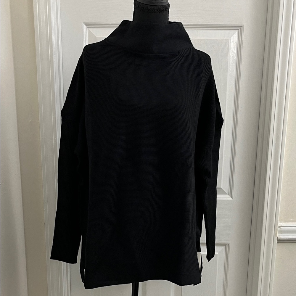 Elegant Black Cowl Neck Sweater for Women
